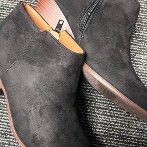 Soda Black Suede Lace Up Boots